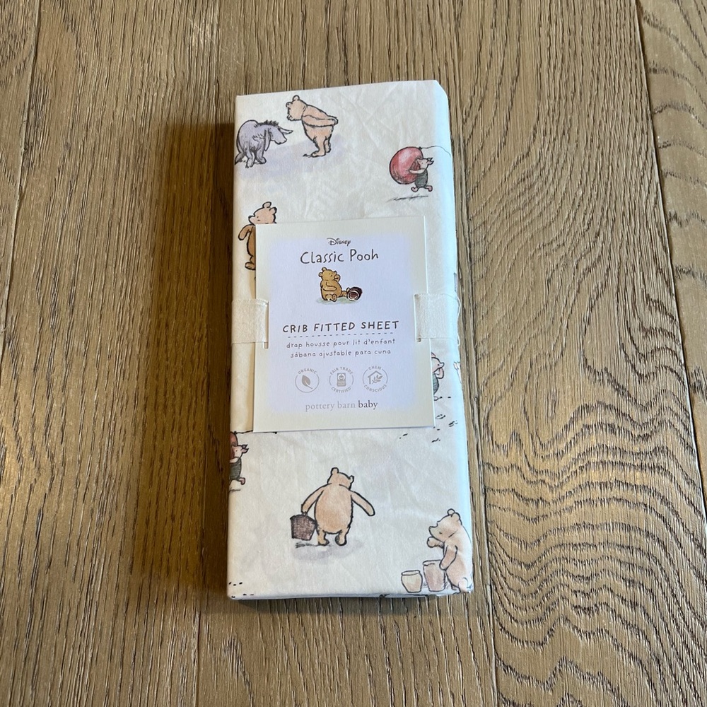 Pottery Barn Winnie The Pooh Crib Sheet NWT